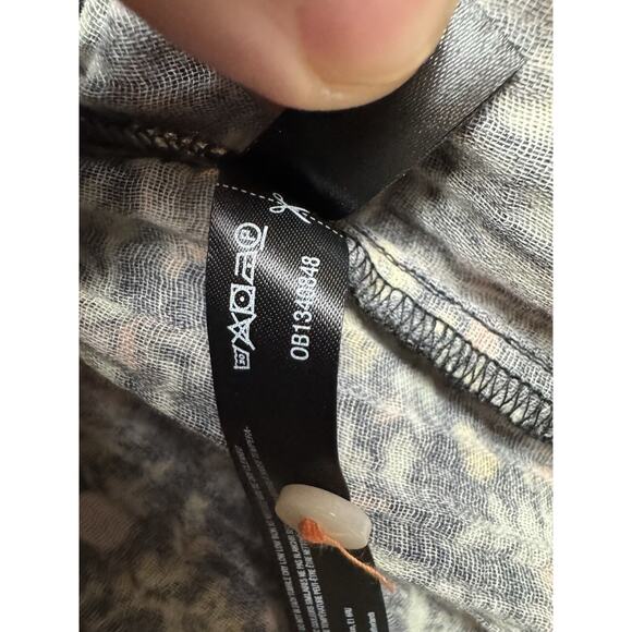 Anthropologie Floral‎ Off-The-Shoulder Mini Dress Buttondown Smocked Printed XS - Picture 8 of 10